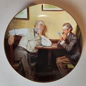 Norman Rockwell Best Friends Poker Collector Plate Knowles 1988 Limited Edition